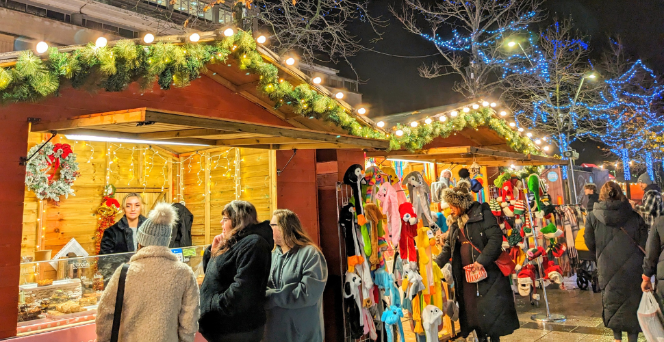 Traders at Plymouth Christmas Market